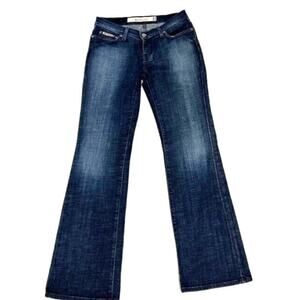 Ben Sherman Jeans Women's Flared Boot Cut Low Rise Blue Denim 29w x 34L